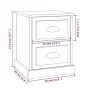 Mesita de noche madera contrachapada marrón roble 39x39x47,5 cm de vidaXL, Mesitas de noche - Ref: Foro24-816158, Precio: 44,...