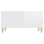Mesa de centro madera contrachapada blanco brillo 90x44,5x45 cm en Mesas de centro | Comprar online en Foru.es