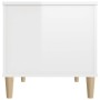 Mesa de centro madera contrachapada blanco brillo 90x44,5x45 cm en Mesas de centro | Comprar online en Foru.es
