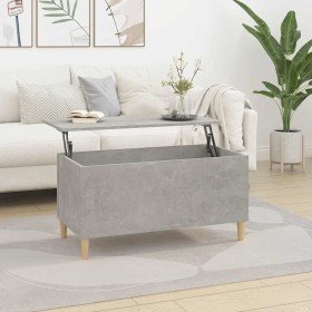 Mesa de centro madera contrachapada gris hormigón 90x44,5x45 cm en Mesas de centro | Comprar online en Foru.es