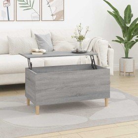 Mesa de centro madera contrachapada gris Sonoma 90x44,5x45 cm en Mesas de centro | Comprar online en Foru.es