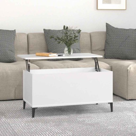 Mesa de centro madera contrachapada blanco 90x44,5x45 cm en Mesas de centro | Comprar online en Foru.es