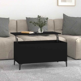 Mesa de centro madera contrachapada negro 90x44,5x45 cm en Mesas de centro | Comprar online en Foru.es
