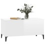 Mesa de centro madera contrachapada blanco brillo 90x44,5x45 cm en Mesas de centro | Comprar online en Foru.es