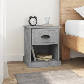 Nachttisch aus betongrauem Sperrholz, 39 x 39 x 47,5 cm von vidaXL, Nachttische - Ref: Foro24-816136, Preis: 38,14 €, Rabatt: %