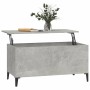 Mesa de centro madera contrachapada gris hormigón 90x44,5x45 cm en Mesas de centro | Comprar online en Foru.es