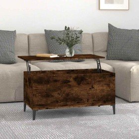 Mesa de centro madera contrachapada roble ahumado 90x44,5x45 cm en Mesas de centro | Comprar online en Foru.es