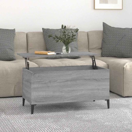 Mesa de centro madera contrachapada gris Sonoma 90x44,5x45 cm en Mesas de centro | Comprar online en Foru.es