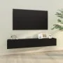 Muebles TV pared 2 uds madera contrachapada negro 100x30x30 cm de vidaXL, Muebles TV - Ref: Foro24-804545, Precio: 94,72 €, D...