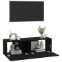 Muebles TV pared 2 uds madera contrachapada negro 100x30x30 cm de vidaXL, Muebles TV - Ref: Foro24-804545, Precio: 96,85 €, D...