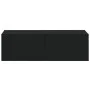 Muebles TV pared 2 uds madera contrachapada negro 100x30x30 cm de vidaXL, Muebles TV - Ref: Foro24-804545, Precio: 94,72 €, D...