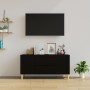Mueble para TV madera contrachapada negro 102x44,5x50 cm en Muebles TV | Comprar online en Foru.es