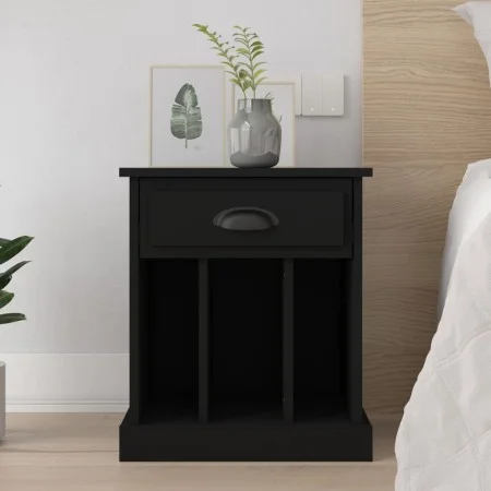 Mesita de noche negro 43x36x50 cm de vidaXL, Mesitas de noche - Ref: Foro24-816346, Precio: 45,46 €, Descuento: %