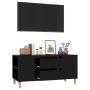 Mueble para TV madera contrachapada negro 102x44,5x50 cm en Muebles TV | Comprar online en Foru.es