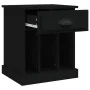 Mesita de noche negro 43x36x50 cm de vidaXL, Mesitas de noche - Ref: Foro24-816346, Precio: 45,46 €, Descuento: %