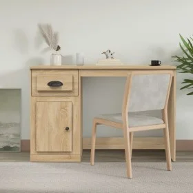Escritorio con cajón madera contrachapada roble 115x50x75 cm de vidaXL, Escritorios - Ref: Foro24-816475, Precio: 94,34 €, De...