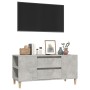 Mueble de TV madera contrachapada gris hormigón 102x44,5x50 cm en Muebles TV | Comprar online en Foru.es