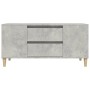 Mueble de TV madera contrachapada gris hormigón 102x44,5x50 cm en Muebles TV | Comprar online en Foru.es