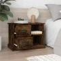 Mesita de noche color roble ahumado 60x35,5x45 cm de vidaXL, Mesitas de noche - Ref: Foro24-816373, Precio: 49,54 €, Descuent...
