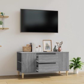 Mueble de TV madera contrachapada gris Sonoma 102x44,5x50 cm en Muebles TV | Comprar online en Foru.es