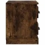 Mesita de noche color roble ahumado 60x35,5x45 cm de vidaXL, Mesitas de noche - Ref: Foro24-816373, Precio: 49,54 €, Descuent...