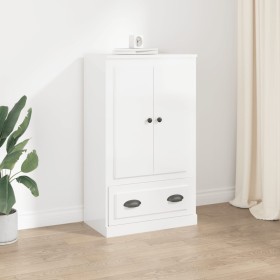Aparador de madera contrachapada blanco brillo 60x35,5x103,5 cm de vidaXL, Aparadores - Ref: Foro24-816298, Precio: 85,74 €, ...