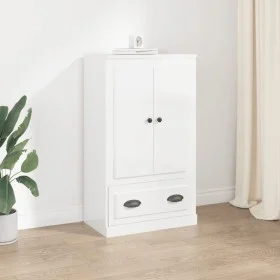 Aparador de madera contrachapada blanco brillo 60x35,5x103,5 cm de vidaXL, Aparadores - Ref: Foro24-816298, Precio: 84,71 €, ...