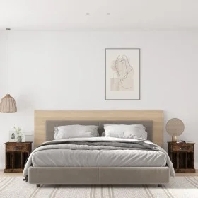 Mesitas de noche 2 unidades color roble ahumado 43x36x50 cm de vidaXL, Mesitas de noche - Ref: Foro24-816355, Precio: 57,83 €...