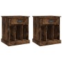 Mesitas de noche 2 unidades color roble ahumado 43x36x50 cm de vidaXL, Mesitas de noche - Ref: Foro24-816355, Precio: 64,86 €...
