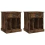 Mesitas de noche 2 unidades color roble ahumado 43x36x50 cm de vidaXL, Mesitas de noche - Ref: Foro24-816355, Precio: 57,83 €...
