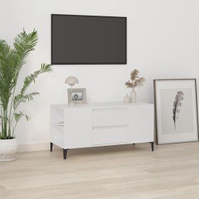 Mueble para TV madera contrachapada blanco 102x44,5x50 cm en Muebles TV | Comprar online en Foru.es