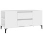 Mueble para TV madera contrachapada blanco 102x44,5x50 cm en Muebles TV | Comprar online en Foru.es