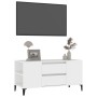 Mueble para TV madera contrachapada blanco 102x44,5x50 cm en Muebles TV | Comprar online en Foru.es