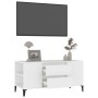 Mueble para TV madera contrachapada blanco 102x44,5x50 cm en Muebles TV | Comprar online en Foru.es