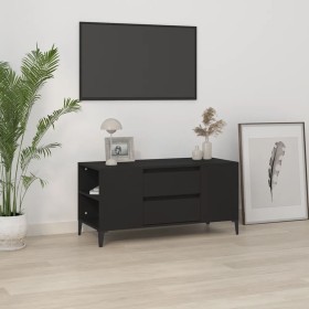 Mueble para TV madera contrachapada negro 102x44,5x50 cm en Muebles TV | Comprar online en Foru.es