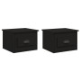 Mesitas de noche de pared 2 uds negra 41,5x36x28 cm de vidaXL, Mesitas de noche - Ref: Foro24-816379, Precio: 65,03 €, Descue...