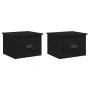 Mesitas de noche de pared 2 uds negra 41,5x36x28 cm de vidaXL, Mesitas de noche - Ref: Foro24-816379, Precio: 64,12 €, Descue...
