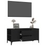 Mueble para TV madera contrachapada negro 102x44,5x50 cm en Muebles TV | Comprar online en Foru.es