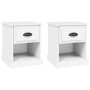 Mesitas de noche 2 uds madera contrachapada blanco 39x39x47,5cm de vidaXL, Mesitas de noche - Ref: Foro24-816129, Precio: 51,...