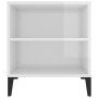 Mueble de TV madera contrachapada blanco brillo 102x44,5x50 cm en Muebles TV | Comprar online en Foru.es