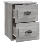 Mesita de noche de pared gris Sonoma 41,5x36x53 cm de vidaXL, Mesitas de noche - Ref: Foro24-816404, Precio: 44,94 €, Descuen...