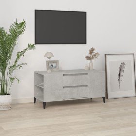Mueble de TV madera contrachapada gris hormigón 102x44,5x50 cm en Muebles TV | Comprar online en Foru.es