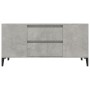 Mueble de TV madera contrachapada gris hormigón 102x44,5x50 cm en Muebles TV | Comprar online en Foru.es