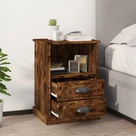 Mesitas de noche 2 unidades color roble ahumado 43x36x60 cm de vidaXL, Mesitas de noche - Ref: Foro24-816339, Precio: 83,34 €...
