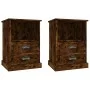 Bedside tables 2 units in smoked oak color 43x36x60 cm by vidaXL, Nightstands - Ref: Foro24-816339, Price: 83,34 €, Discount: %