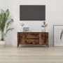 Mueble de TV madera contrachapada roble ahumado 102x44,5x50 cm en Muebles TV | Comprar online en Foru.es