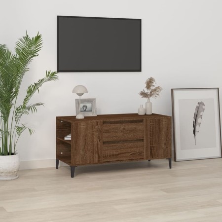 Mueble para TV madera contrachapada marrón roble 102x44,5x50 cm en Muebles TV | Comprar online en Foru.es