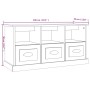 Mueble de TV madera contrachapada blanco brillo 100x35x50 cm de vidaXL, Muebles TV - Ref: Foro24-816290, Precio: 71,87 €, Des...