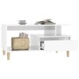 Mesa de centro madera contrachapada blanco brillo 90x49x45 cm en Mesas de centro | Comprar online en Foru.es