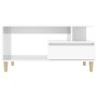 Mesa de centro madera contrachapada blanco brillo 90x49x45 cm en Mesas de centro | Comprar online en Foru.es